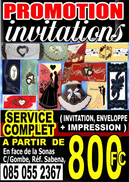 Promotion invitations mariage
